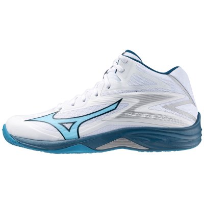 Zapatillas Para Voleibol Mizuno Thunder Blade Z Mid Hombre Blancos / Azules / Plateados - Chile M95